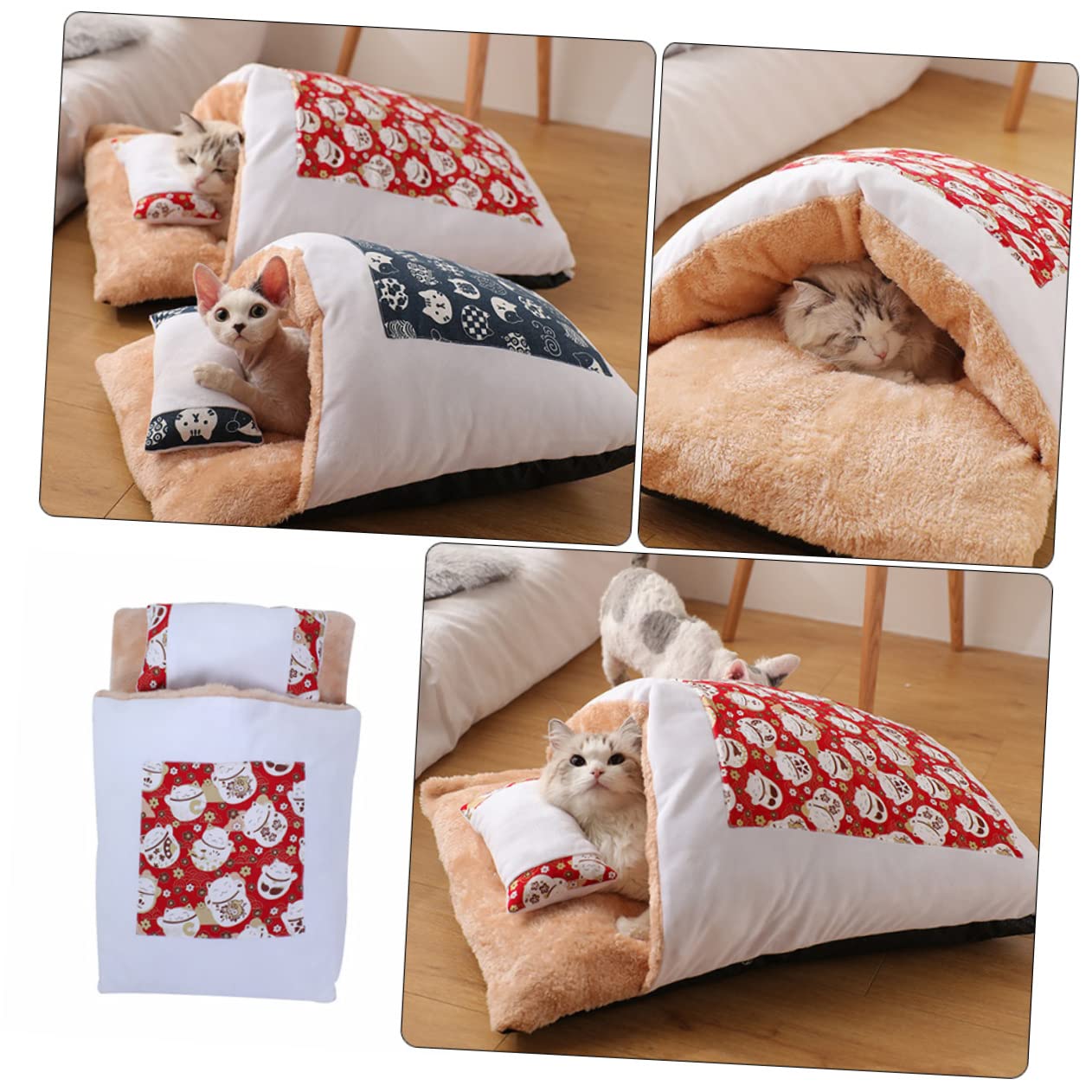 Amazon | VORCOOL ペット ベッド 囲い 犬 ベッド ぬいぐるみ 掛け布団